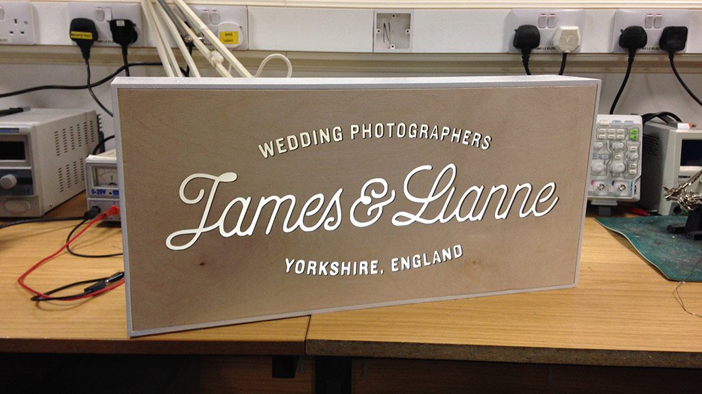 Illuminated Wedding Fair Sign